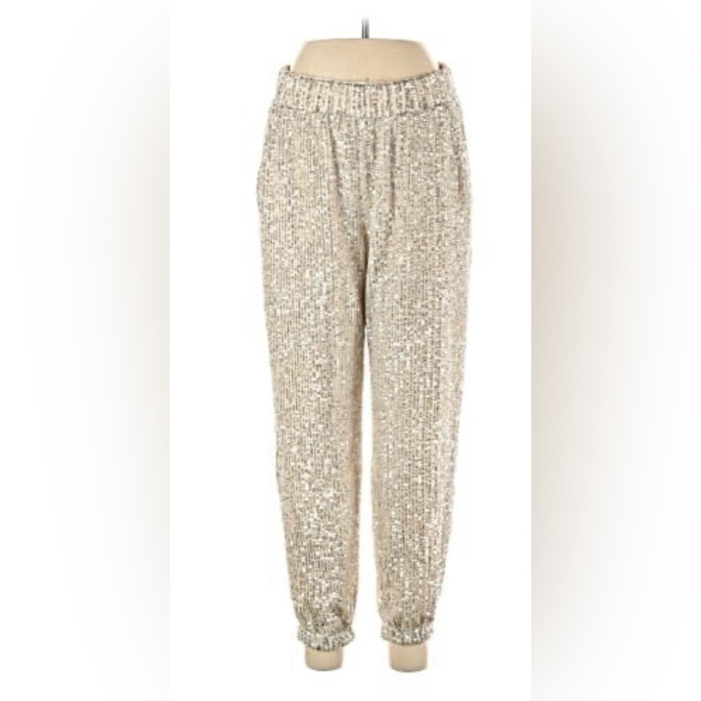 Loft Sequin Embellished Pants- Medium